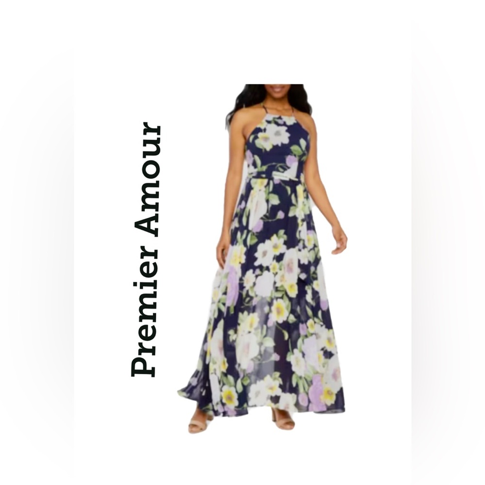 B2 Premier Amour Sleeveless Floral Maxi Dress Size 8.
